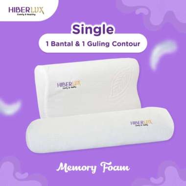 Bantal Guling Tidur Set Kesehatan Memory Foam Premium Hiberlux ORIGINAL 100 % Multicolor