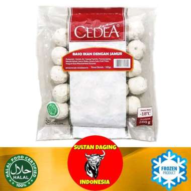 CEDEA BAKSO IKAN JAMUR 500 GRAM ISI 25 BUTIR/ CEDEA BAKSO IKAN JAMUR 500GR/ BAKSO IKAN JAMUR MUSHROO