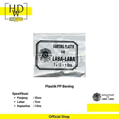 Laba - Laba Kantong Plastik PP Bening 7x13cm [1 Ons]