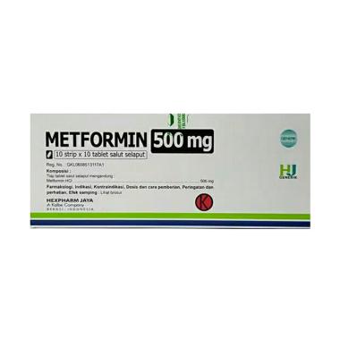 Jual Metformin Tablet Obat Gula Darah 500 Mg 10 Tablet Online September 2020 Blibli Com