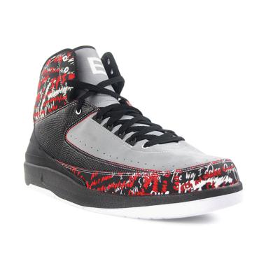 Hasil gambar untuk NIKE Air Jordan 2 Eminem Sepatu Sneakers Pria - Black