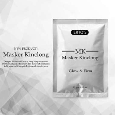 Masker Kinclong Erto's - Masker pemutih wajah / masker pencerah wajah ampuh / masker penghilang kome