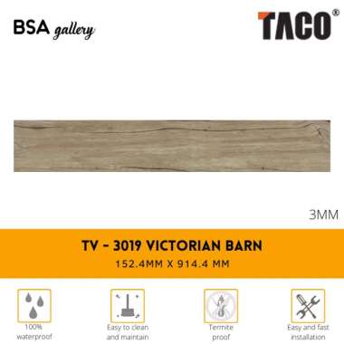 TACO VINYL 3MM TV 3019 VICTORIAN BARN / LANTAI KAYU VINYL / WOOD FLOOR
