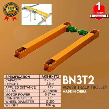 End Carriage Saddle Girder Hoist Track Trolley 3 - 5 Ton 2 m 0.37 kw BN3T2