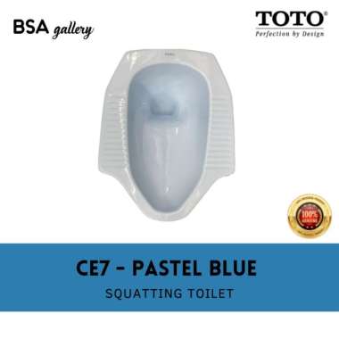 KLOSET JONGKOK TOTO CE7 PASTEL BLUE / TOILET JONGKOK TOTO ORI