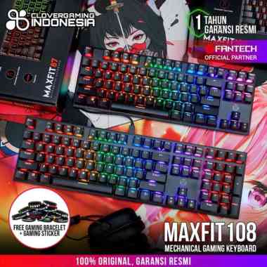 Fantech MAXFIT108 RGB - MK855 MAXFIT 108 Mechanical Gaming Keyboard - Biru