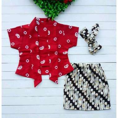 Kebaya Jumputan Katun Batik Setelan Kebaya anak bahan Jumputan Katun Batik setelan kebaya bayi baju