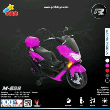 Mainan Anak Motor Aki PMB M588 Raid Model Nmax M-588 M 588