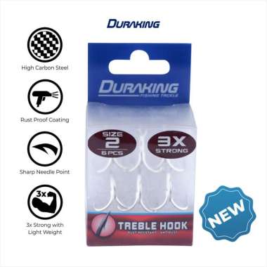 Duraking Hooks -Treble Hook 4x strong size 1/0