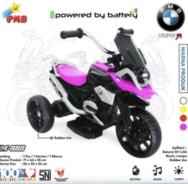 Motor Aki Murah Mainan Anak Merk PMB Type R M888