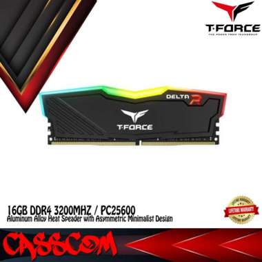 DDR4 Team T-Force Delta RGB PC25600 16GB (1X16GB) TF3D416G3200HC16F01