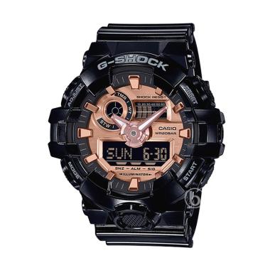 CASIO G-SHOCK Special Color Jam Tangan Pria  [Original/ GA-700MMC-1A] Black Rose Gold