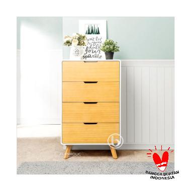 iFURNHOLIC Helsinki 4 Drawer - Kabinet Lemari Laci Tempat Penyimpanan - Furniture - ivory Jawa