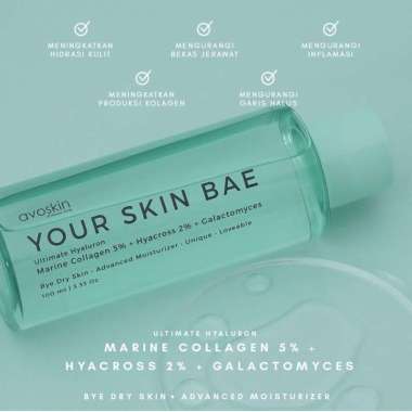 AVOSKIN YSB Your Skin Bae Serum Toner Niacinamide Salicylic Acid Hyacross Collagen Alpha Arbutin YSB