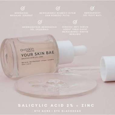 AVOSKIN YSB Your Skin Bae Serum Toner Niacinamide Salicylic Acid Hyacross Collagen Alpha Arbutin YSB
