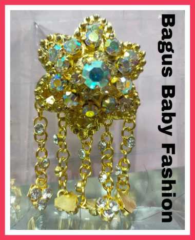 Bross Model Bunga Sepatu Cantik Hiasan Kebaya Selendang Gold