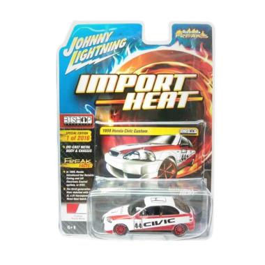 Johnny Lightning Bishop Import Heat 1998 Honda Civic Custom Diecast - Putih