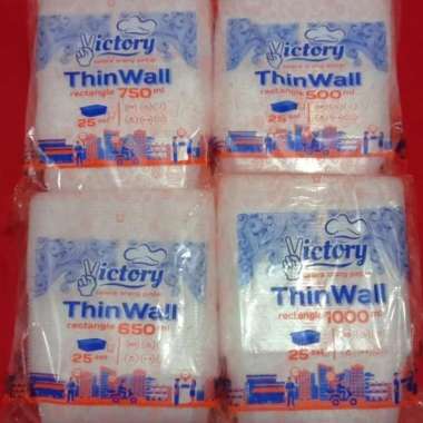MURAH NIH!!! Thinwal Rec 1000ml 25 psc /Food Container Box Tempat Makanan Plastik Thinwall 1000ml