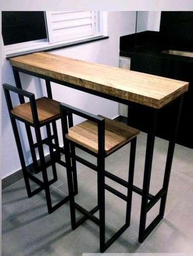 Meja Makan 2 kursi Cafe Minibar Coffeeshop Barista