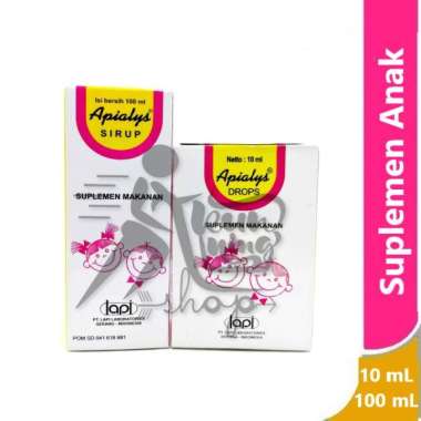 Apialys Sirup 100 mL &amp; Apialys Drop 10 mL - suplemen makanan bayi dan anak Apialys Sirup