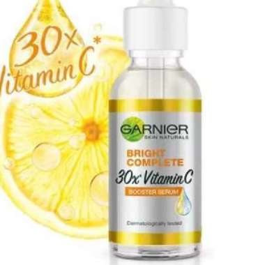 Garnier Bright Complete Vitamin C 30x Booster Serum 30ml - Serum Ampuh Mencerahkan dan Menyamarkan N