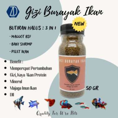 Pakan Burayak Ikan Hias Cupang Guppy Molly Manfish & Anakan Ikan