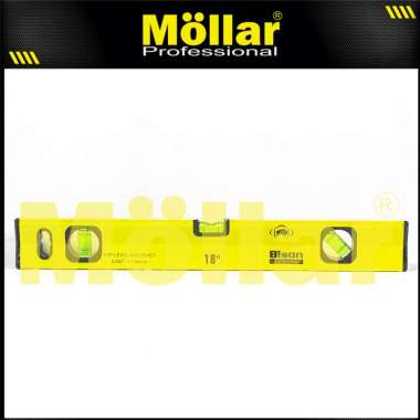 BISON 2007 Water Pas 18" Waterpas Magnet Aluminium Penggaris Torpedo