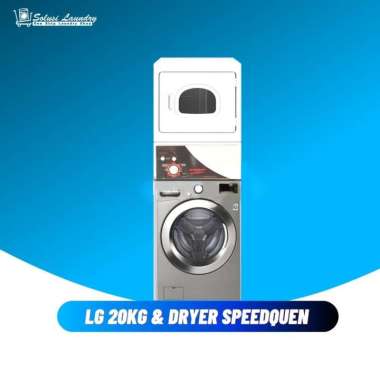 PAKET LAUNDRY MESIN CUCI LG15KG & DRYER SPEEDQUEEN (PINDAH PANEL)