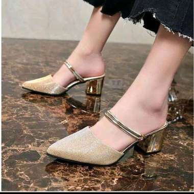 ks17 hak tahu sandal pesta wanita sepatu sandal heels sepatu hak tahu heel sandal bling perempuan