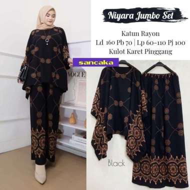 Misma One Set Jumbo Katun Rayon Tidie Premium Busui Setelan Wanita Waka Waka Set Celana Kulot Bigsiz