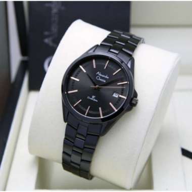 Alexandre Christie AC8652LD Classic Jam Tangan wanita Stainless Steel Black Lis Rose