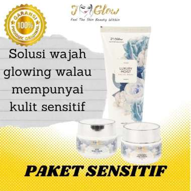 jglow paket skincare kulit sensitif acne paket perawatan wajah glowing serum kulit sensitif terbaik