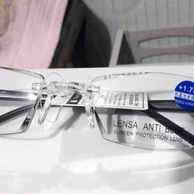 Kacamata baca/Plus Antiblue Pria & Wanita BF905 +2.75 Hitam