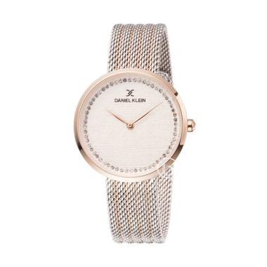 Daniel Klein DK11987 Jam Tangan Wanita [Original] Silver Rose gold