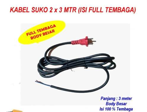 Kabel Suko Kabel Power Tool isi 2x3 meter full tembaga body besar Kabel Power Kabel Suko Power Tool 