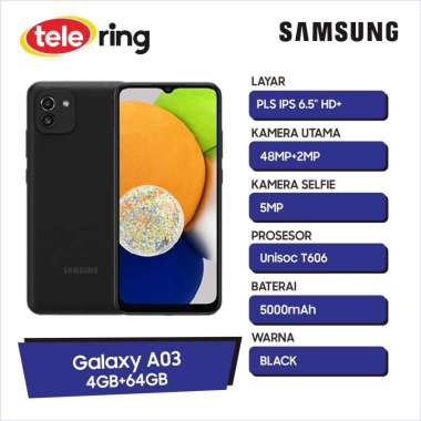 harga Samsung Galaxy A03 4/64GB Black Blibli.com