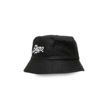 Hamlin Zorke Bucket Hat Pria Casual Stylish Motive Skyzo Comfortable Material Drill ORIGINAL-Black O