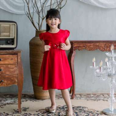 Two Mix Baju Anak Imlek Perempuan Bahan Satin - Dres Anak Perempuan Fashion Usia 1-12 Tahun 4242 12