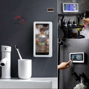 Case Holder Phone Waterproof Case Box Dinding Tembok Dapur Kamar Mandi