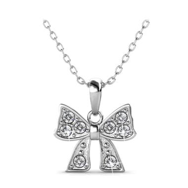 Her Jewellery Mini Ribbon Pendant Crystal Kalung