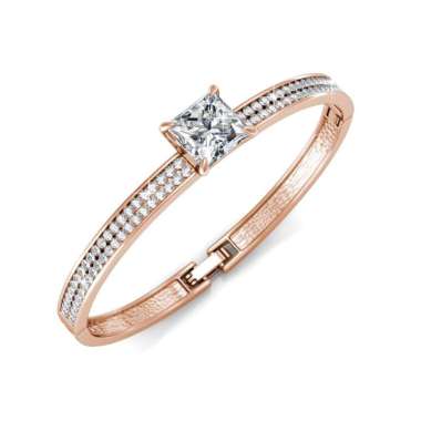 Melorine Bangle - Gelang Crystal by Her Jewellery Rose Gold