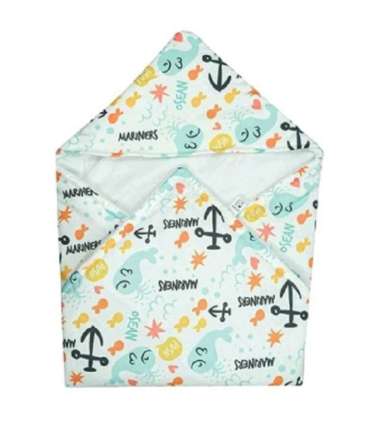 Little Fresco - Selimut Topi Bayi Anak Whale Marine