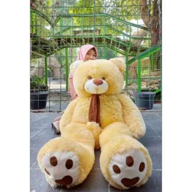 Boneka Teddy Bear Jumbo 1,6 Meter Cream