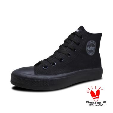 Sepatu Johnson Basic Highcut Sepatu Pria 37 Black White