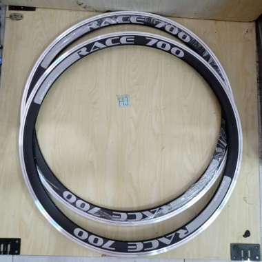 Rims Velg Strummer Race 700C 40 mm 20-24H Rim Hitam Abu