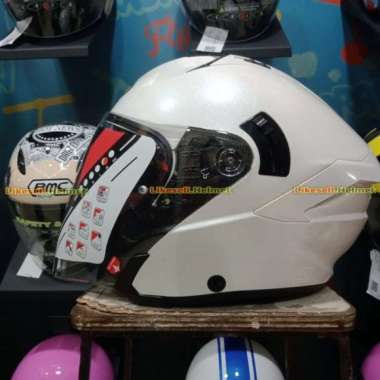 Helm Kyt Half Face Double Visor - Harga 