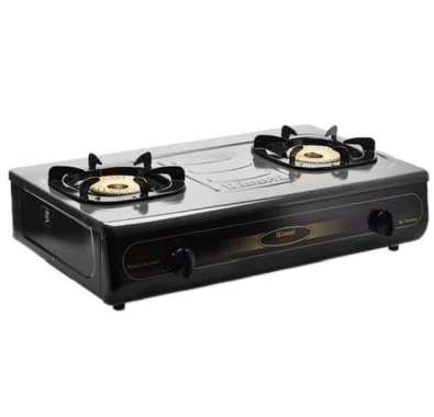 RINNAI RI-712 BGX Kompor Gas 2 Tungku Api Tornado Anti Gores HItam