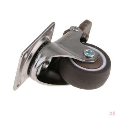 Casters,4 Pieces Medium Flatbed Truck Trolley Industry Castor Wheels,Office Chair Swivel Chair Universal Wheel,Replace Accessories with Brake Furniture Casters Noiseless Mute/F 