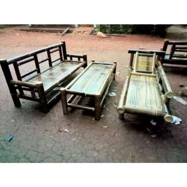 kursi bambu bangku panjang klasik