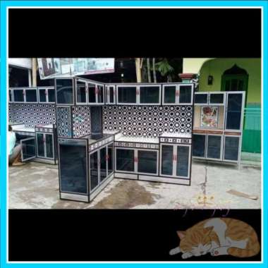 Lemari Dapur Sehat Minimalis Kitchen Set Besar Model L Alumunium
